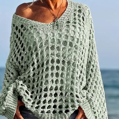 ☀️Summer Sale-50% OFF🌸 Women's Crochet Knit Top – Stylish Open-Knit, Relaxed Fit & Breathable ☀️