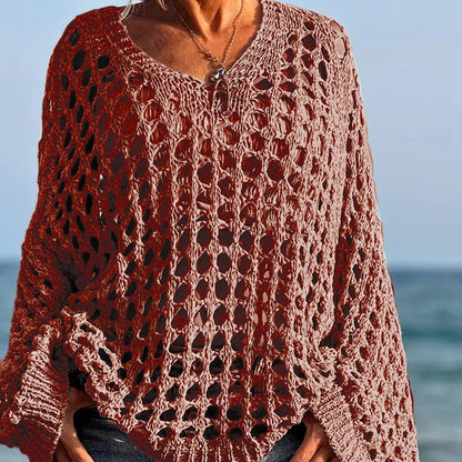 ☀️Summer Sale-50% OFF🌸 Women's Crochet Knit Top – Stylish Open-Knit, Relaxed Fit & Breathable ☀️