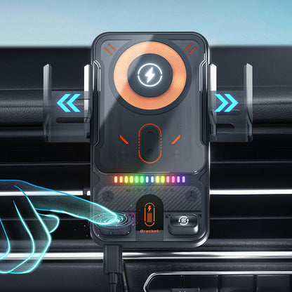 🚗📱 2-in-1 Car Phone Holder & Wireless Charger – 360° Rotation, Strong Grip & Fast Charging 🔋