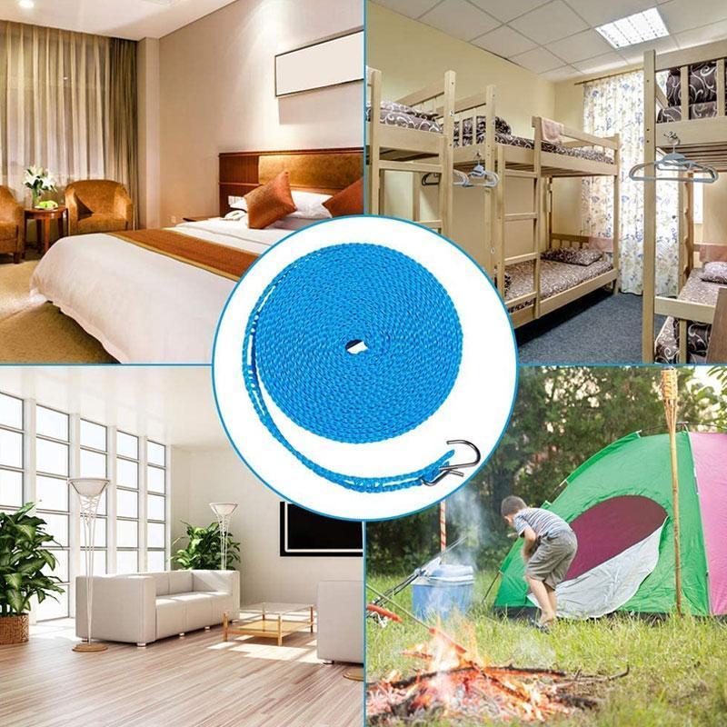 🏠🚫 Geen boren, geen schade! Draagbare waslijn klemt overal – balkon, badkamer of tuin. ⌛ 50% korting! 🔥