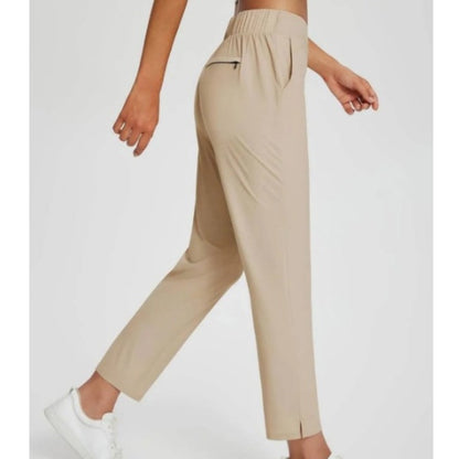 🔥⏳BEPERKTE AANBIEDING 50% KORTING🌞Dames hoge taille broek met ritszakken 👖 – 4-way stretch, buikcontrole, ademend en snel droog, 6 kleuren, S-3XL