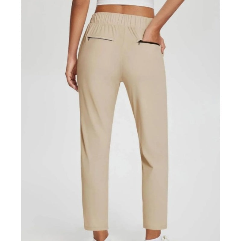 🔥⏳BEPERKTE AANBIEDING 50% KORTING🌞Dames hoge taille broek met ritszakken 👖 – 4-way stretch, buikcontrole, ademend en snel droog, 6 kleuren, S-3XL