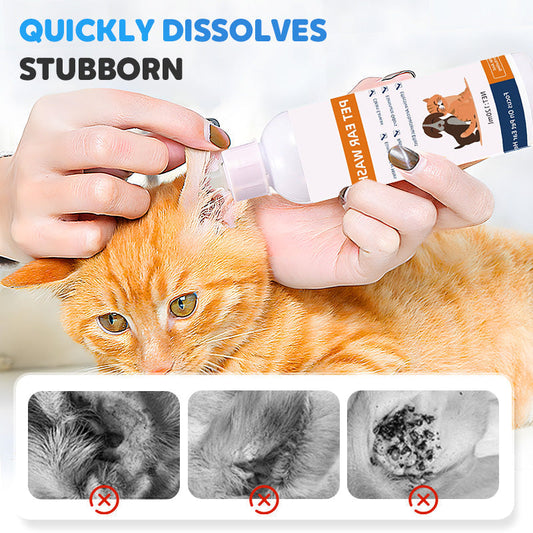 📢✨ Pet Ear Cleaner - Gentle Formula with Soothing Aloe for Dogs & Cats, Prevents Infections & Odor 🌿