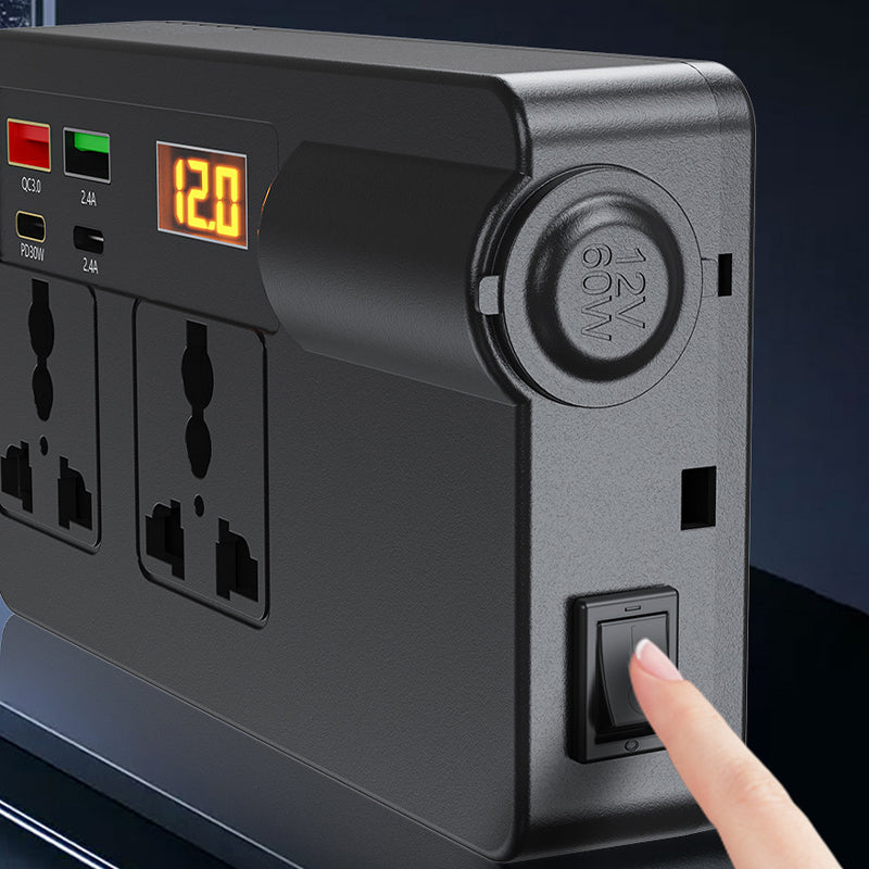 ⚡🔋Draagbare auto-omvormer 12V/24V naar 220V met digitaal display