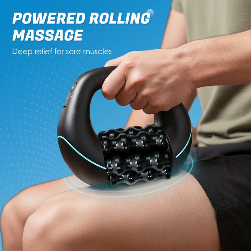 🔥 50% OFF 💆 Electric Handheld Rolling Massager – 3 Speeds, 24 Massage Nodes & Rechargeable Relief