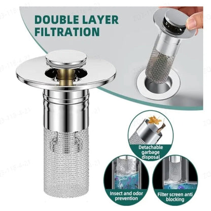 🚿✨ 💥LAST DAY SALE 70% OFF Sets!!🔥Stainless Steel Floor Drain Filter – Stop Hair Clogs Before They Start