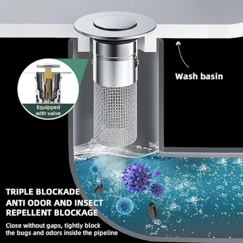 🚿✨ 💥LAST DAY SALE 70% OFF Sets!!🔥Stainless Steel Floor Drain Filter – Stop Hair Clogs Before They Start