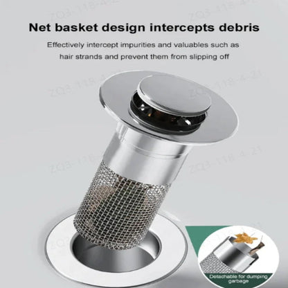 🚿✨ 💥LAST DAY SALE 70% OFF Sets!!🔥Stainless Steel Floor Drain Filter – Stop Hair Clogs Before They Start