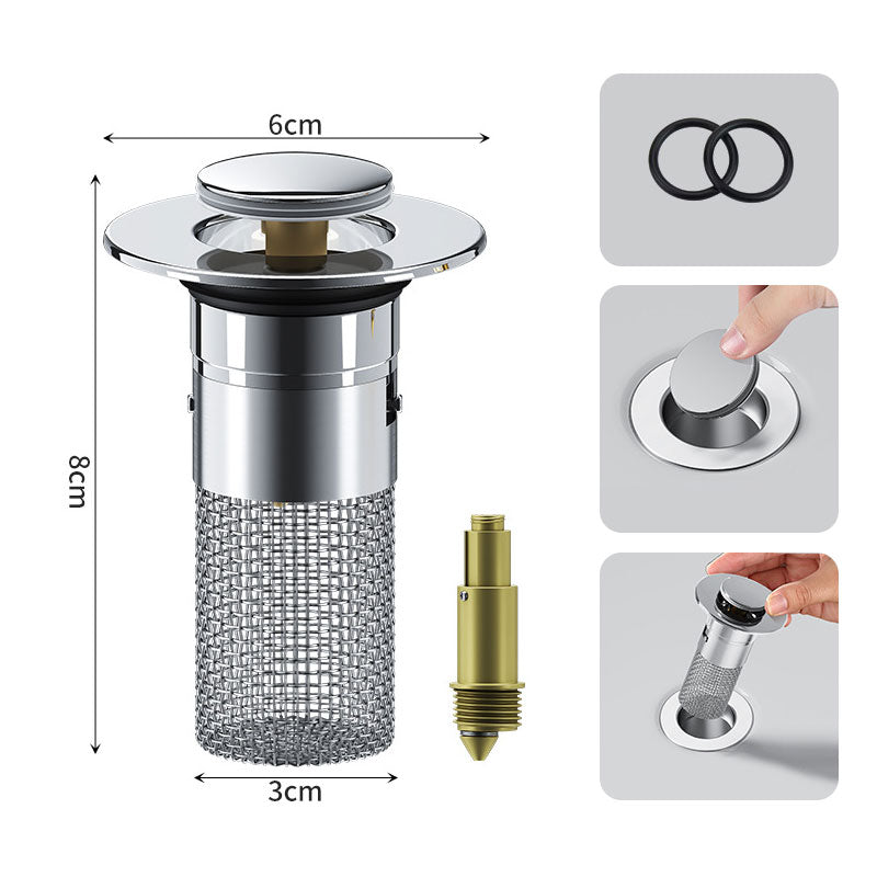 🚿✨ 💥LAST DAY SALE 70% OFF Sets!!🔥Stainless Steel Floor Drain Filter – Stop Hair Clogs Before They Start