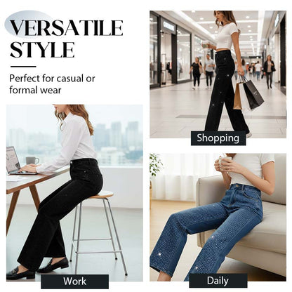 Women’s Stylish Rhinestone Embellished Jeans