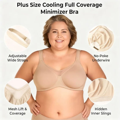💕 Last Day Special Price £12.99! 💐Women's Elegant Sheer Full Coverage Plus Size Bra