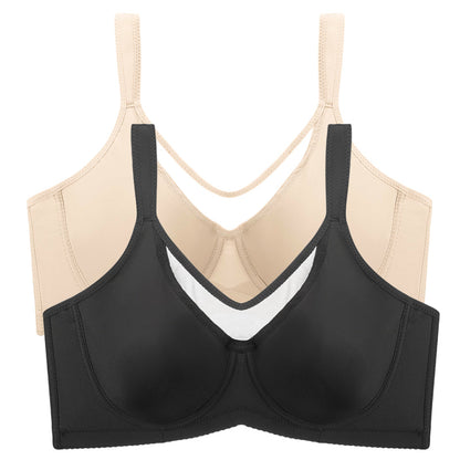 💕 Last Day Special Price £12.99! 💐Women's Elegant Sheer Full Coverage Plus Size Bra