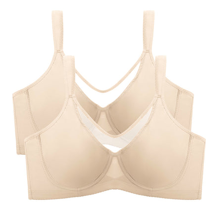 💕 Last Day Special Price £12.99! 💐Women's Elegant Sheer Full Coverage Plus Size Bra