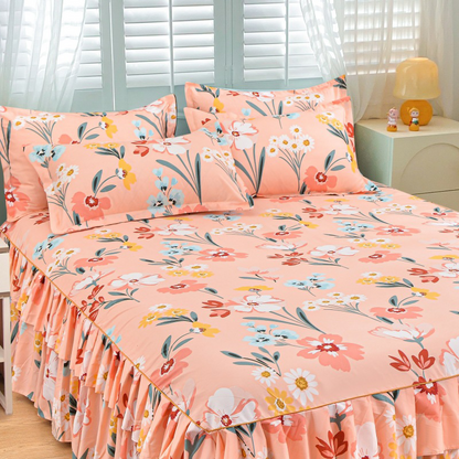 🛏️ 3-Piece Ruffled Bed Skirt Set – Elegant Design, Easy Fit & Complete Coverage 🛌