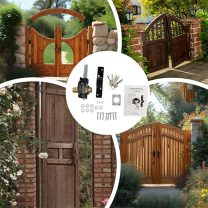 🔒 LIMITED-TIME 50% OFF! ✨ Heavy-Duty Long Throw Gate Lock – Dual-Sided Key, 5 Keys Included 🏡