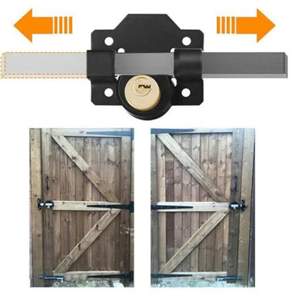 🔒 LIMITED-TIME 50% OFF! ✨ Heavy-Duty Long Throw Gate Lock – Dual-Sided Key, 5 Keys Included 🏡