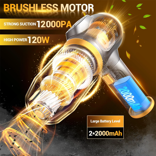 🚗🛡️ LIMITED-TIME 50% OFF! Cordless 4-in-1 Portable Car Vacuum Cleaner Set