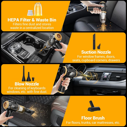 🚗🛡️ LIMITED-TIME 50% OFF! Cordless 4-in-1 Portable Car Vacuum Cleaner Set