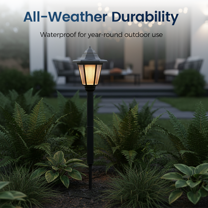 Vintage Solar-Powered Hexagonal Garden Lights