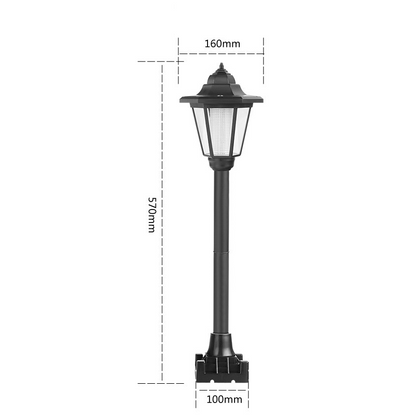Vintage Solar-Powered Hexagonal Garden Lights