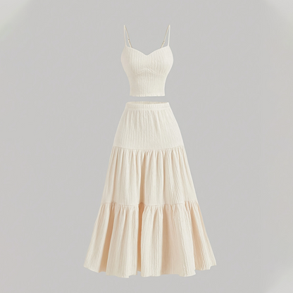 🥳SUMMER HOT SALE🥳💞50K+ SOLD!💥50% OFF! 🔥2-Piece Boho Set – Adjustable, Crinkle Fabric & Flattering Fit 👗🌿【Limited Offer】