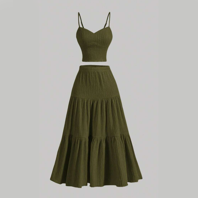 🥳SUMMER HOT SALE🥳💞50K+ SOLD!💥50% OFF! 🔥2-Piece Boho Set – Adjustable, Crinkle Fabric & Flattering Fit 👗🌿【Limited Offer】