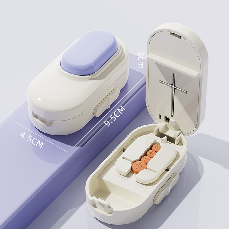 2-in-1 veiligheidspillensnijder en opbergdoosje