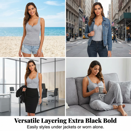 Sleeveless Ribbed Basic Cami Top