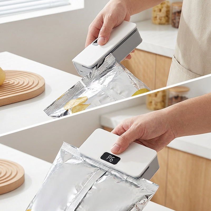 🔥【HOT SALE】Rechargeable 2-in-1 Mini Bag Sealer with Cutter