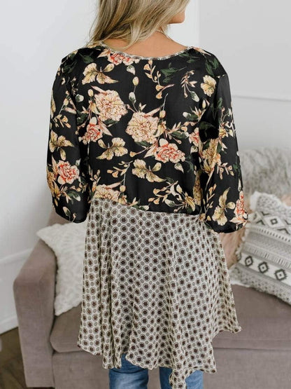 🔥Summer Hot Sale-50% Off!!✨Women's Floral Kimono Ruffle Sleeve Tie Cardigans Flowy Boho Loose Cover Ups