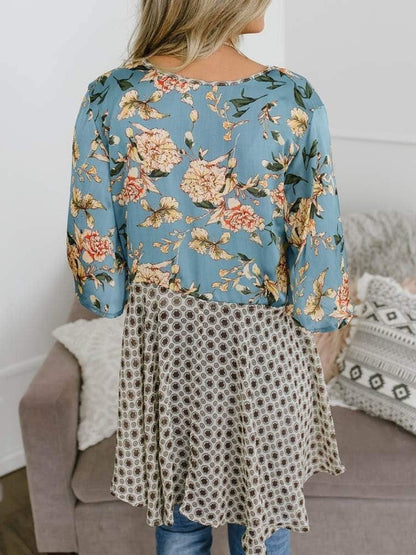 🔥Summer Hot Sale-50% Off!!✨Women's Floral Kimono Ruffle Sleeve Tie Cardigans Flowy Boho Loose Cover Ups