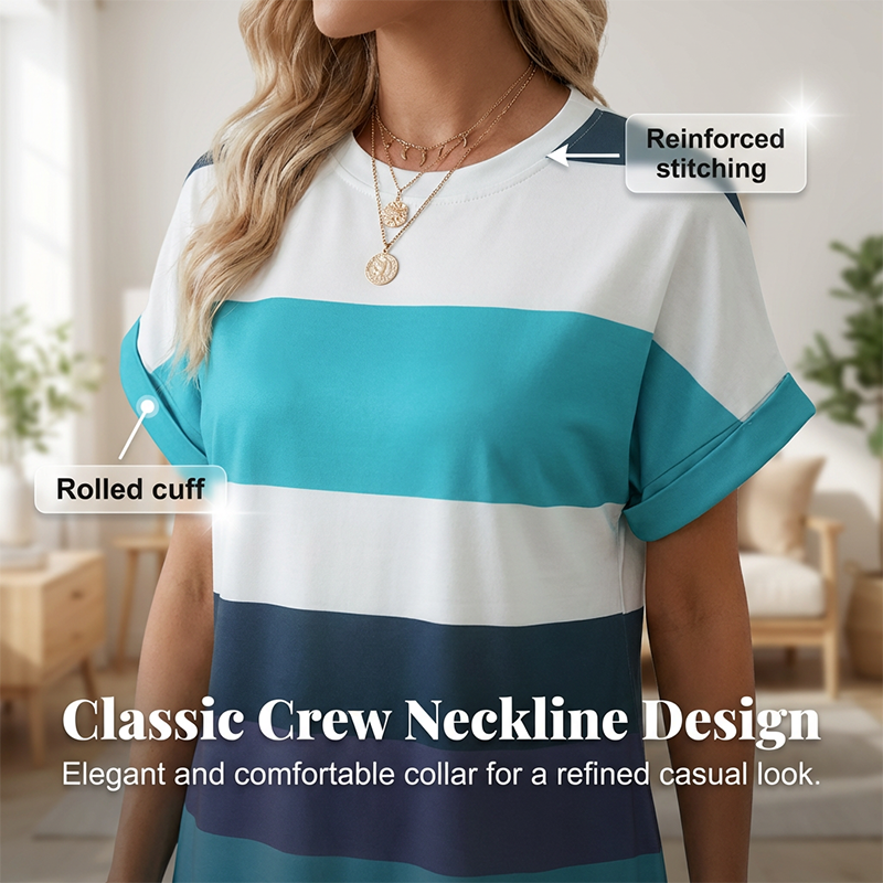 👗 LIMITED-TIME 50% OFF! ✨ Striped Midi Dress 🍀– Pockets, Loose Fit, Vacation, Casual ✨