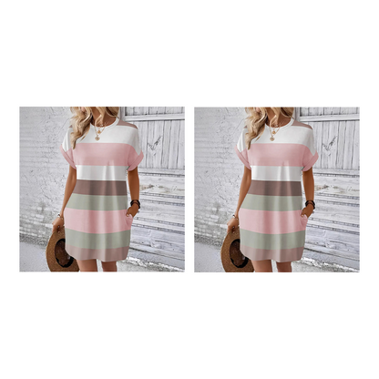 👗 LIMITED-TIME 50% OFF! ✨ Striped Midi Dress 🍀– Pockets, Loose Fit, Vacation, Casual ✨