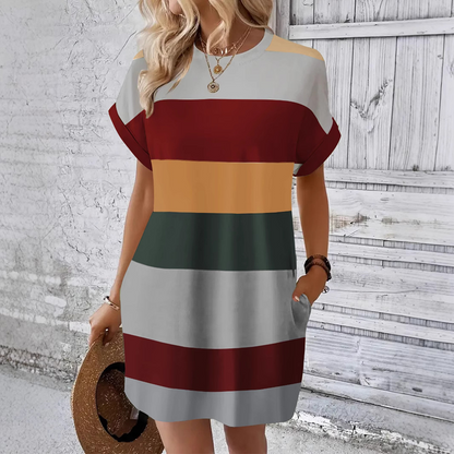 👗 LIMITED-TIME 50% OFF! ✨ Striped Midi Dress 🍀– Pockets, Loose Fit, Vacation, Casual ✨