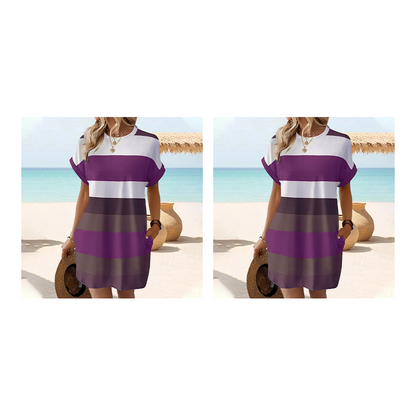 👗 LIMITED-TIME 50% OFF! ✨ Striped Midi Dress 🍀– Pockets, Loose Fit, Vacation, Casual ✨