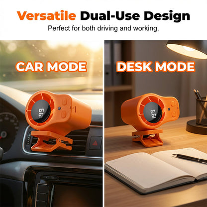 🚗💨 63% KORTING – Draagbare LED Auto Ventilator | Stil, Krachtig & Directe Verkoeling voor Onderweg ✨