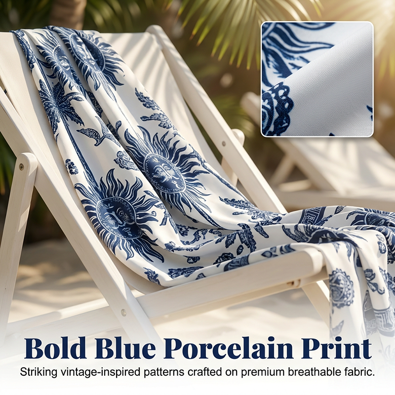 ✨ 2026 New Arrival 👗🌊✨ Strapless Smocked Wide-Leg Jumpsuit – Flowy Blue-White One-Piece Summer Style🌼