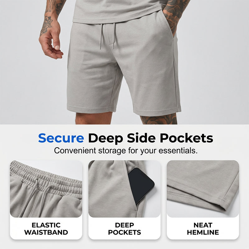 🔥LIMITED TIME 50% OFF!🔥 Men's Athletic T-Shirt & Shorts 2-Piece Set 💪 The Ultimate Men's Fitness Set🏋️‍♂️