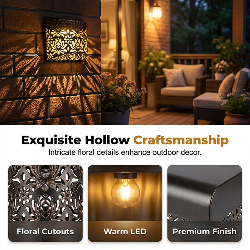🔥 Hot sale 30% korting🔥 Op zonne-energie werkende holle wandlamp