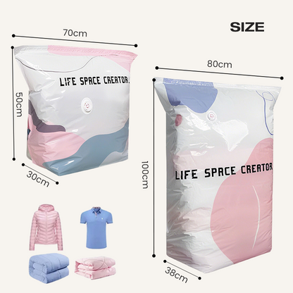 🥳LAST DAY BUY 2 GET 1 FREE!!💞50K+ SOLD!🧳💨 50% OFF! No‑Pump Vacuum Storage Bags – Press & seal, no pump needed. Saves 80% space, keeps clothes dry & dust‑free. Perfect for bulky bedding & off‑season gear. 🛏️🗄️