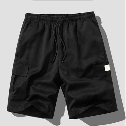 Men's Casual Cargo Shorts with Elastic Waist