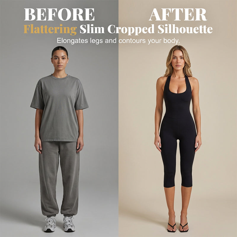 🧘‍♀️💪 Nauwsluitende fitness- en yogajumpsuit ✨🩱