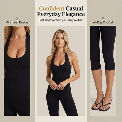 🧘‍♀️💪 Nauwsluitende fitness- en yogajumpsuit ✨🩱