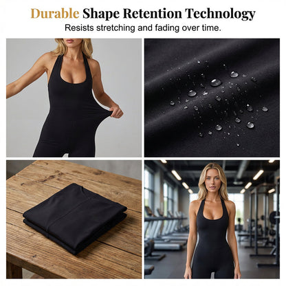 🧘‍♀️💪 Nauwsluitende fitness- en yogajumpsuit ✨🩱