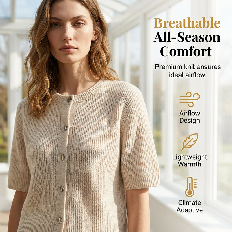🔥 Classic Short Sleeve Knit Sweater Top – Classic & durable