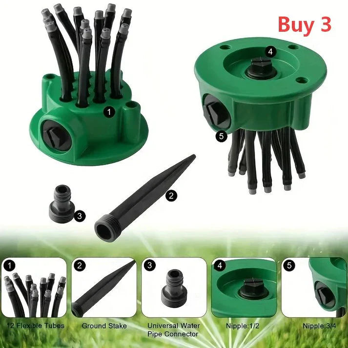 360° Coverage Precision Garden Irrigation Sprinkler