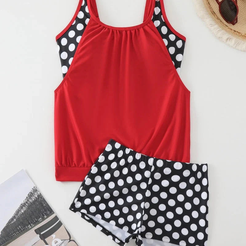 🎁⏰Dames Tweedelig Polkadot Zwempak