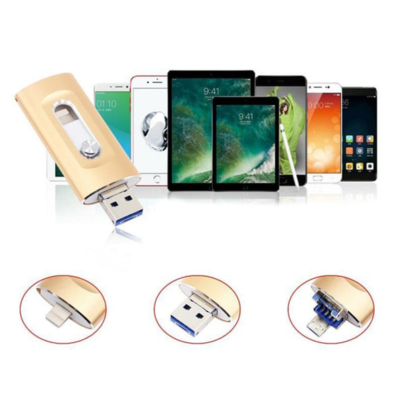 🌞Fris De Lente In Met 50% Korting!📱3-in-1 Universele USB-stick - Voor iPhone, Android & PC - USB 3.0 Supersnel