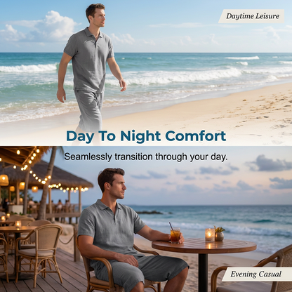 📢📢50% OFF !! ⏰Men's Linen Shirt and Casual Pants Set