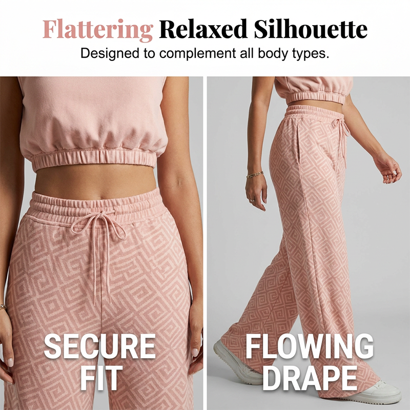 🎁2026 New Arrivals 48% OFF💥 👚 1 Top + 👖 1 Pants 💷 Just £15.50 each  🌸Women's Two-Piece Lounge Set with Drawstring Pants